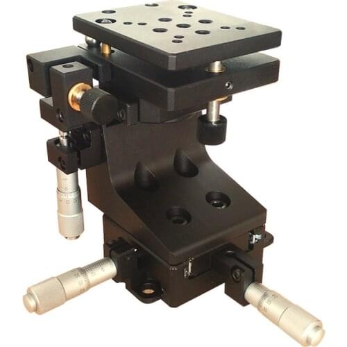 Precision manual 5-axis translation stage, XY stage Z-axis lifting table, dual-axis tilting table, stroke 13 mm/+-5 degrees
