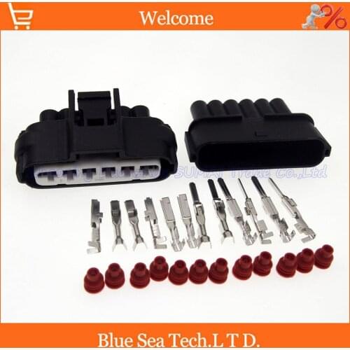 6 Pin male&female restrictor plug,Auto electronic throttle valve connector for Toyata,Mitsu,Camry etc