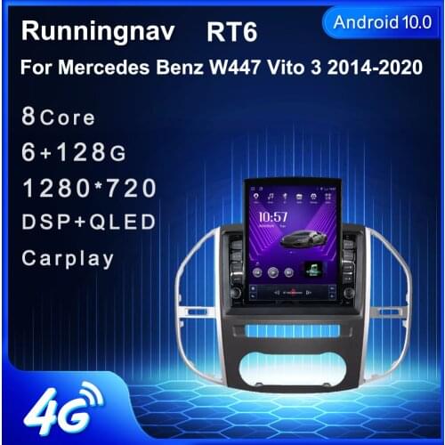 9.7" Android 10.1 For Mercedes Benz W447 Vito 3 2014-2020 Tesla Type Car Radio Multimedia Video Player Navigation GPS RDS