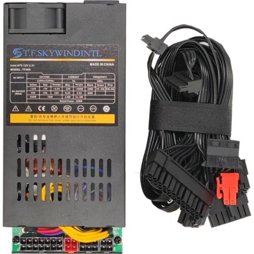 350 Watt 400W Power Supplies Flex ATX Power Supply with Fixed Cables and 80 Plus Gold with 6Pin PCIe Connector 110V 220v