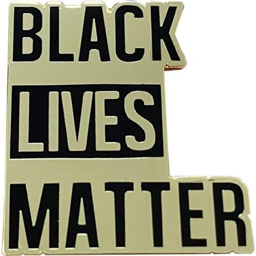 Black Lives Matter Brooch Anti-Racism Movement Equality Social Change Political Jewelry