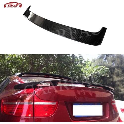 For X6 Carbon Fiber Rear Roof Spoiler Tail Wings For BMW X6 E71 2008-2014 HM Style Spoiler