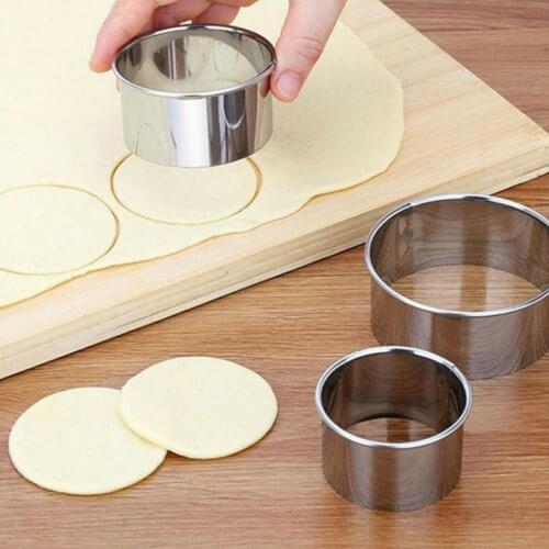 5 Set Round Circle Stainless Steel Cookie Cutter Biscuit DIY Baking Pastry Mold