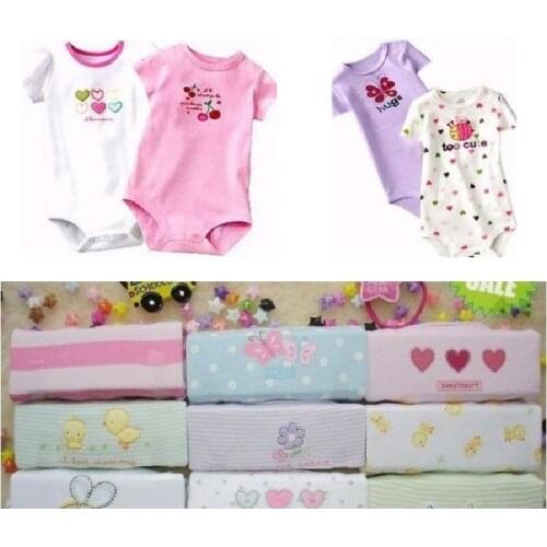 Hooyi Baby Bodysuits One-Pieces Short Sleeve body suit Newborn girl baby-clothes roupa de bebe Jumpsuits