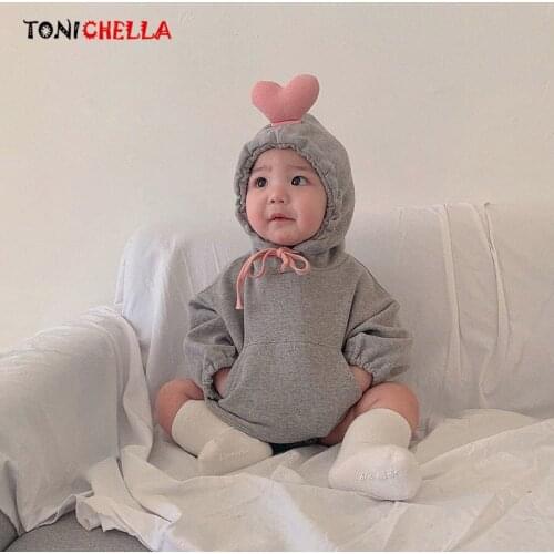 Lovely Baby Romper Winter Autumn Newborn Bodysuits Boys Girls Hooded Long Sleeve Jumpsuit Kids Infant Outfits Clothes CL5702
