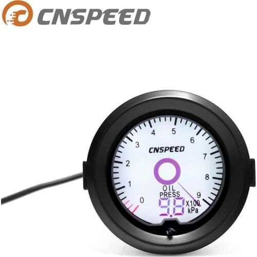 2 inch / 52mm liquid crystal 7 color virtual pointer display oil pressure gauge with Oil Filter Sandwich Plate Adapter