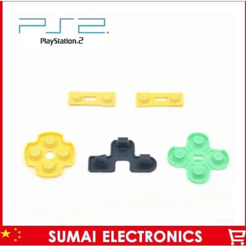 20set Rubber Conductive Contact Button D-Pad Pads Repair For Sony PS2 Controller