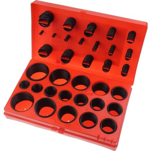 419Pcs Metric Universal O-Ring Assortment Kit 3-50mm Gasket Washer Rubber O-Ring Seal Plumbing Garage Auto Repair Accessories