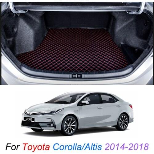The Trunk Floor Leather Liner Car Trunk Mat Cargo Compartment Floor Carpet For Toyota Corolla Altis 2014-2018