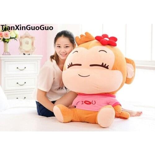 100% new plush toy large 70cm cici girl monkey soft doll throw pillow toy christmas gift b0660