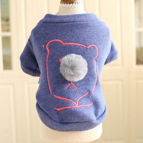 PETCIRCLE Pet Dog Clothes Teddy Pomeranian Small Dog Round Neck Shirt Puppy Dog Velvet Ball Nose Bear Sweatshirt