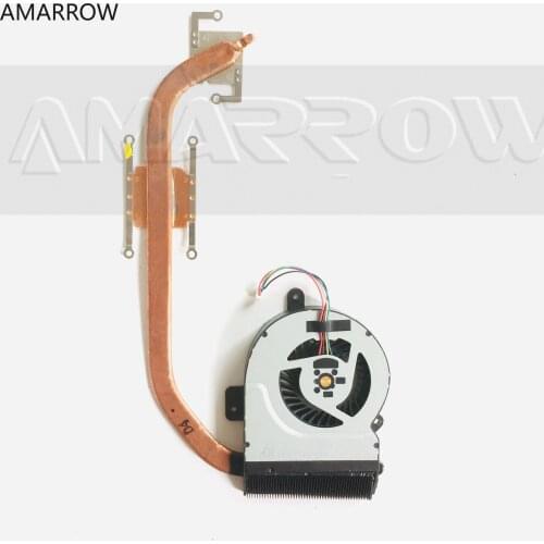 Original For asus laptop heatsink cooling fan cpu cooler X55V F55C X55 X55VD CPU heatsink Fan+brass radiator Active CPU