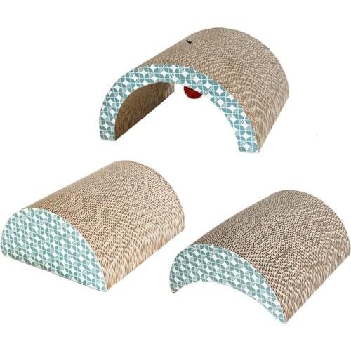Semicircle Cat Scratcher Scratch Pad Protecting Furniture Pet Products Cardboard Pet Scratch Round Cat Toys Wall Board