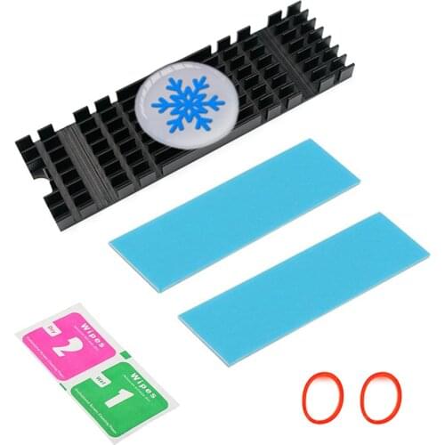Heatsink SSD PCIE NVMe M.2 2280 Radiator Aluminum Heatsink Extruded Heat Sink for SSD Heat Dissipation Cooling Cooler 22x76x10mm