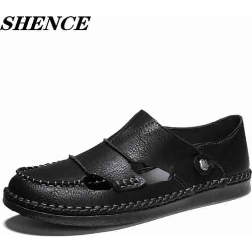 SHENCE Men's Leather Sandals
