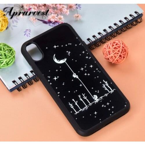 Aprarvest Astronaut & Star Print Silicone Rubber Phone Case Cover For iPhone 6 6S 7 8 PLUS X XS XR 11 12 MINI PRO MAX