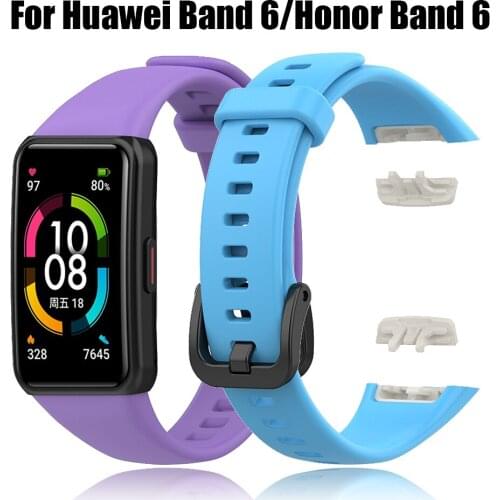 Silicone Strap For Honor Band 6 Wristbands Smart Original Accessories Replacement Sport Strap For Huawei Honor Band 6 Bracelet
