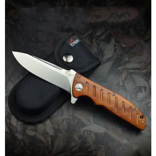ENLAN EL01 Wood Handle Folding KNIFE