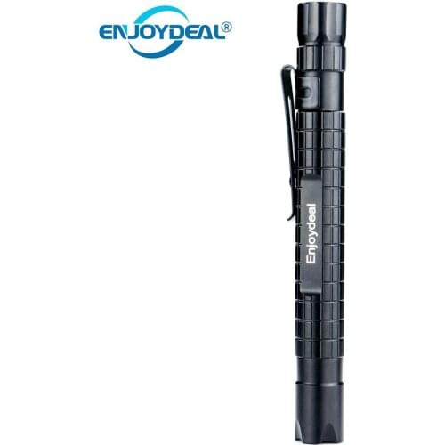 Enjoydeal LED Flashlight Torch XPE-R3 1000LM Lamp Clip Mini Waterproof LED Flashlight Torch Penlight for Camping High Quality