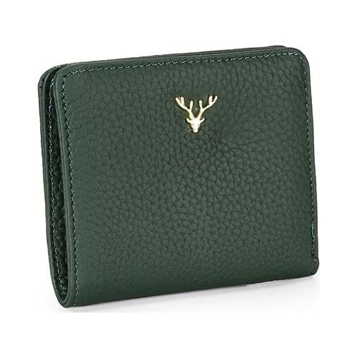 COMFORSKIN Fashion Full Cowhide Double Fold Wallet For Women New Arrivals Short Style Ladies Coin Purse Cute Deer Head Wallets