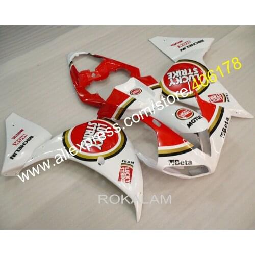 YZF1000 YZF-R1 Motorbike Bodywork Parts For Yamaha YZF R1 2009 2010 2011 YZFR1 09-11 ABS Fairing Red White (Injection Molding)