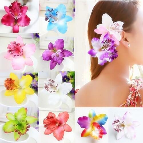 1PC Handmade Chic Thailand Orchid Flower Hair Clips for Hair Accessories DIY Boho Women Girls Hairpins Barrettes Headdress