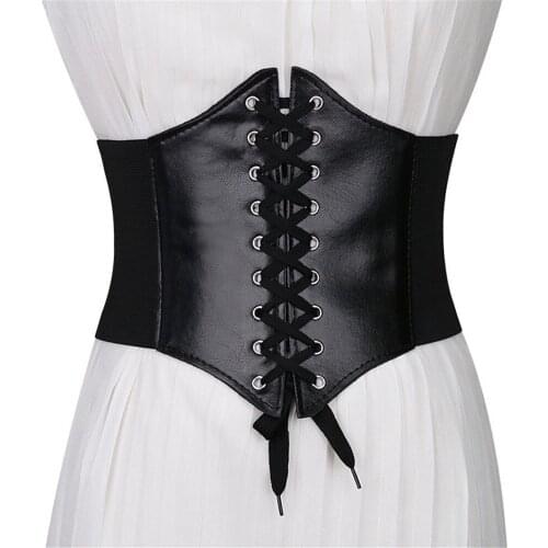 60-80cm Women Elastic High Waist Belts New Style Corset Wide Pu Leather Slimming Body Belts Fashion Dress Decor Accessories