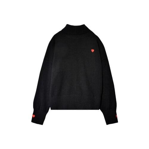 Womens Sweater Autumn and Winter New 2020 Korean Style Loose Pullover Turtleneck Sweater