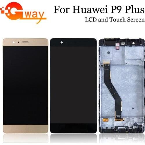 LCD For HUAWEI P9 Plus Display with Frame Replacement For Huawei P9 Plus LCD Touch Screen Digitizer Assembly EVA-L09 VIE-L09