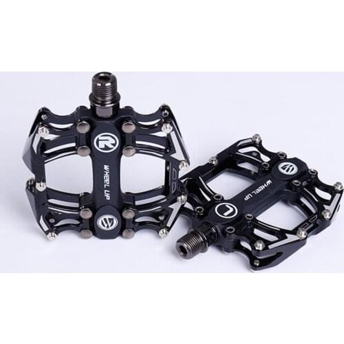 1Pair Bike Flat Pedal Wheel up Sturdy 2 Bearing Bike Pedals Cycling Accessories for Road Bicycle Sturdy Riding Pedals