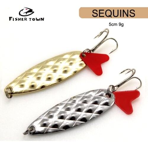 1PCS Metal Spinner Spoon trout Fishing Lure Hard Bait Sequins Noise Paillette Artificial Bait small hard sequins spinner