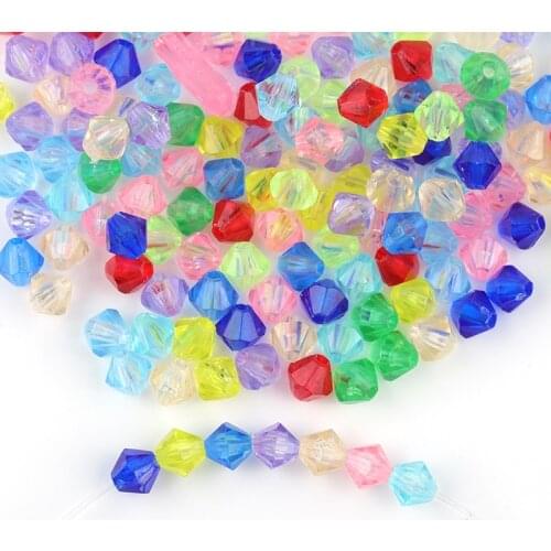 100pcs Acrylic Beads Diamond Pendant Charms Glass Earring Key Chains Accessory DIY Charm Jewelry Making Accessories for Girl Kid