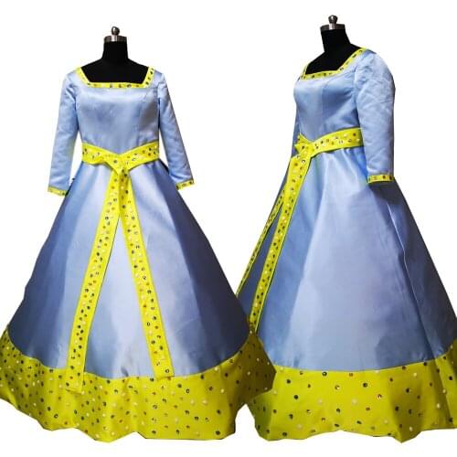 2020 New blue Vintage costumes 18th Duchess Retro medieval Renaissance Reenactment Theatre Civil war Victorian dress D-579