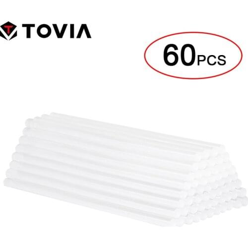 60PCS Silicone Hot Melt Glue Sticks 7mm Glue Sticks Transparent Hot Melt Adhesive Sticks for Glue Gun Craft DIY Repair Tool