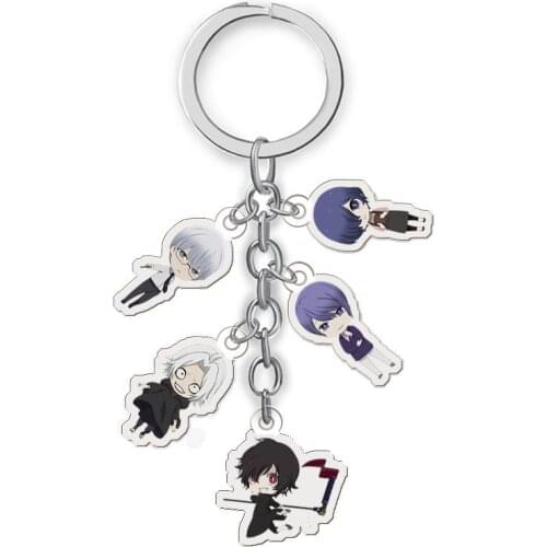 Anime Acrylic Keychain Tokyo Ghoul Two Side Print Car Key Chain Cartoon Figure Holder Best Friend Keyring Gift