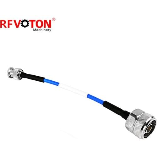 Free shipping 2pieces RF Jumper Cable N male to BNC male with RG141 Semi Flexible Cable Assembly with blue Jacket
