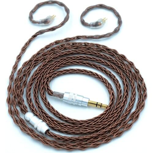 BQEYZ 8 Core Single Crystal Copper-plated Sliver Wire 0.78mm mmcx Upgarted Earphones Cable for TFZ CCA KZ LZ TIN HIFI