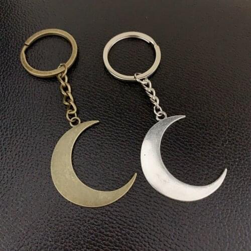 Moon Moon Keychain Mysterious Gothic Jewelry Moon Witch Celtic Pagan Viking Luna Moon Phase Witch Pendant Keychain