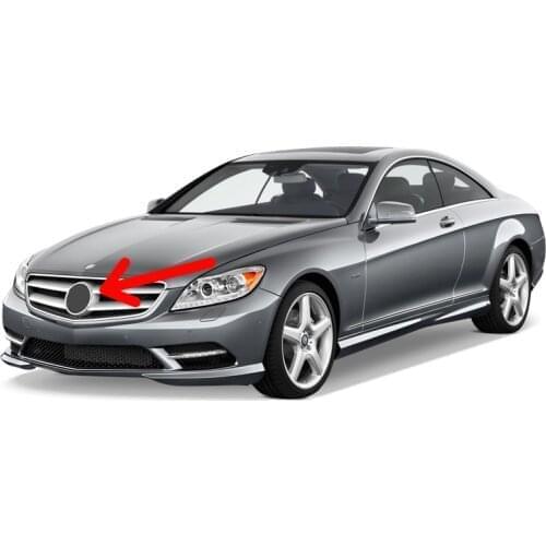For Mercedes c216 w216 Matte Black Grill Star Emblem Front Grille Badge CL Class 2006-2014 Aftermarket A2078170016
