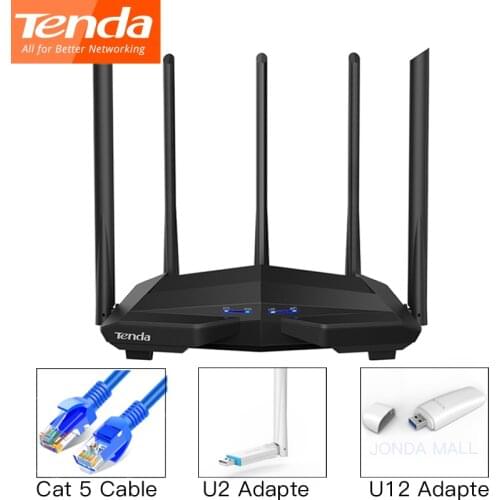 Tenda AC11 Gigabit Dual-Band AC1200 Wireless Wifi Router WIFI Repeater 5*6dBi High Gain Antennas AC10 Wider Coverage Easy setup