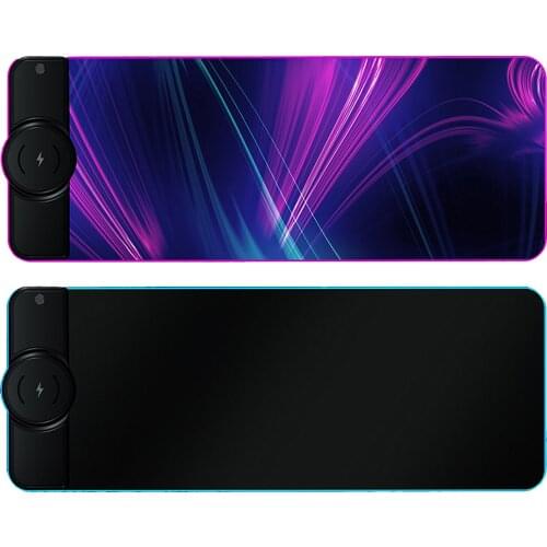 31.5x12x0.16" 10W Wireless Charging RGB Mousepad Gaming Keyboard Pad PC Play Mat