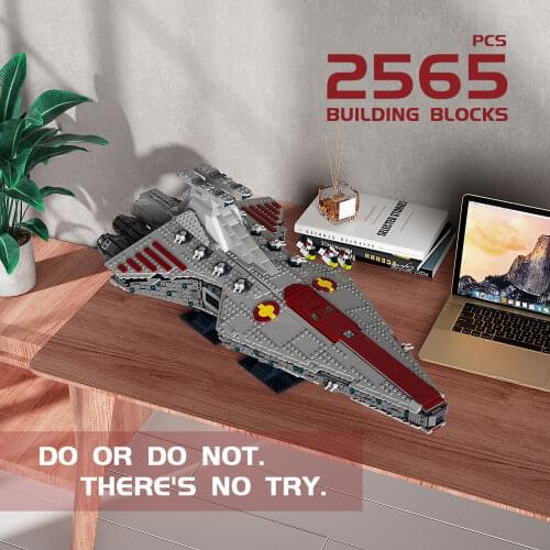 MOC Space Series Wars 43186 The Venator-Class-Republic-Attack Cruiser Star Model Building Blocks Collection Toys Kids Gift