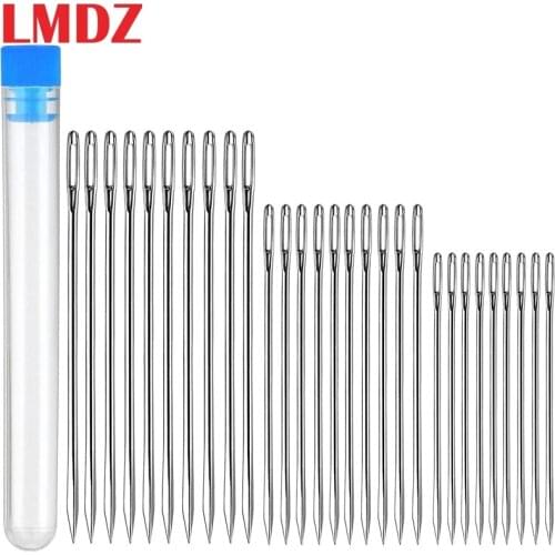 LMDZ 30PCS Leather Triangular Needles 3 Sizes Leather Stitching Needle Hand Sewing Needles for Stitching Sewing
