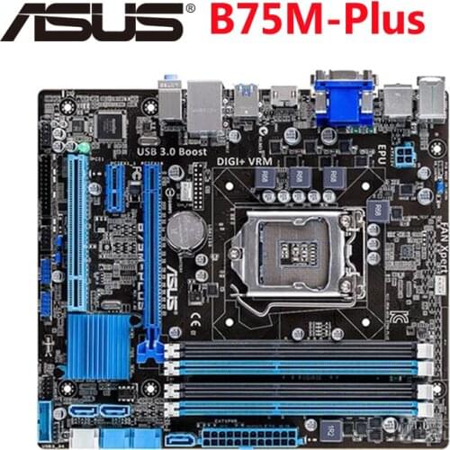 B75 100% Original ASUS B75M-Plus B75MPlus Motherboard Socket SATA III 4 x DDR3 32GB USB3.0 LGA 1155 B75-M Plus Mainboard Used