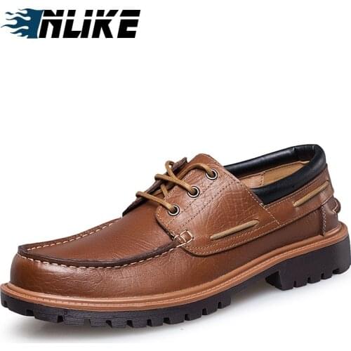INLIKE Men Big Size Dress Oxfords Cow Muscle Cowboy Dress Shoes For Men Spring Summer