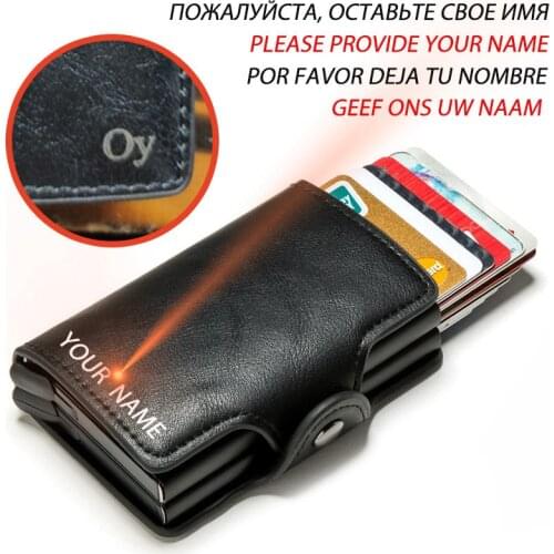 Rfid Blocking Men Bank Credit Card Holder Protection Smart Wallets Metal Aluminum Business Bank Card Case Creditcard Cardholder