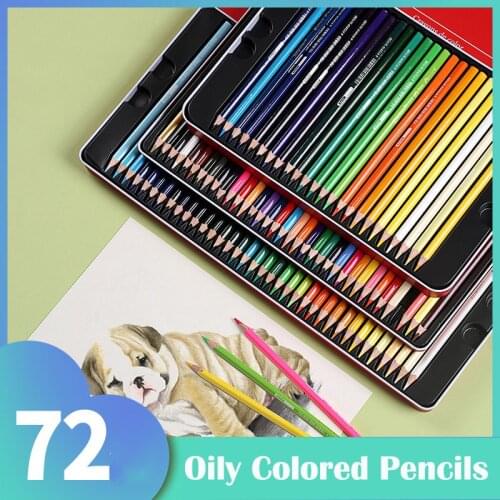 Sketching Painting Oil Pencil Artist Professional Color Pencils Set 48/72 Colors For Kids Students Drawing School Art Supplies