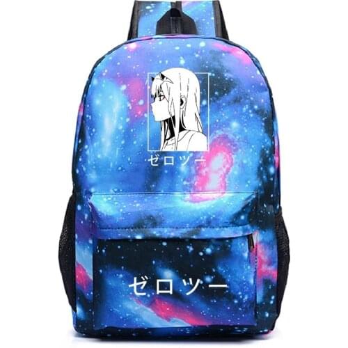 Anime Zero Two Darling In The FranXX Printed Backpacks Student School Bags Travel for Teens Girls Boys Daily Outdoor Backpacks