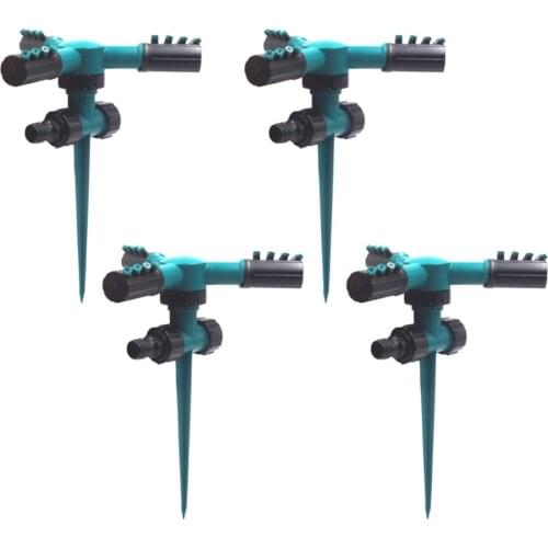 Lawn Water Spray System Rotating 3 Arms Nozzles For Yard Adjustable Design 360 Degree Watering Sprinklers