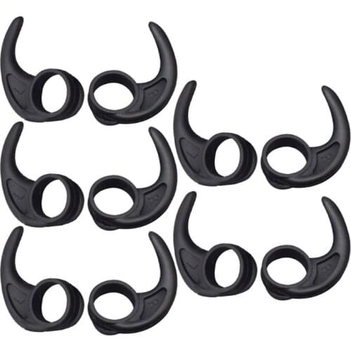 Universal Earbuds Earhooks Bluetooth Replacement Set Silicone Flexible Ear Piece Clamp Replacement Ear Loop Clips 5 Pair